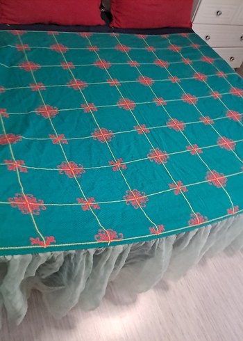 Vintage Etamin İşleme Örtü 1.95x 130 cm. - Görsel 3