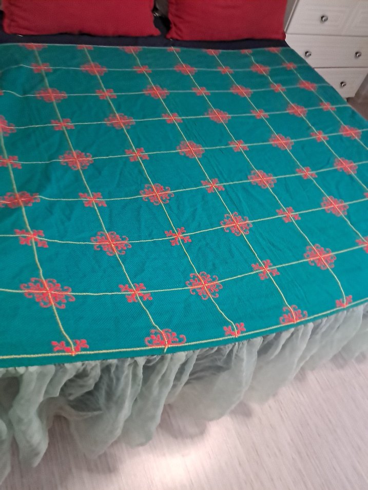 Vintage Etamin İşleme Örtü 1.95x 130 cm. - Görsel 3