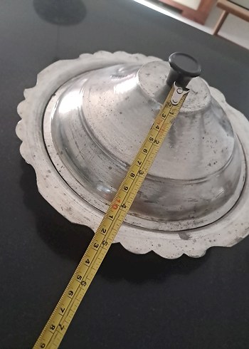 Vintage Bakır Kırpıkli Pilavlik 24 cm çapinda - Görsel 6