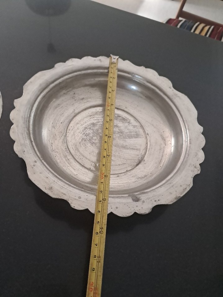 Vintage Bakır Kırpıkli Pilavlik 24 cm çapinda - Görsel 4