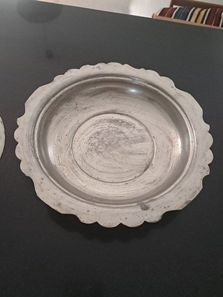 Vintage Bakır Kırpıkli Pilavlik 24 cm çapinda - Görsel 3