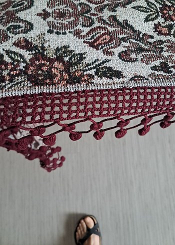 Vintage goblen kumaş örtü 1.70x 205 - Görsel 3