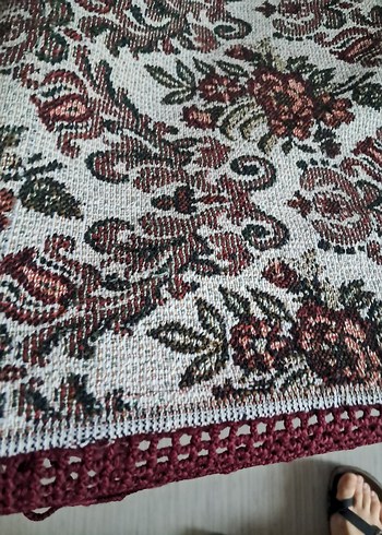 Vintage goblen kumaş örtü 1.70x 205 - Görsel 2