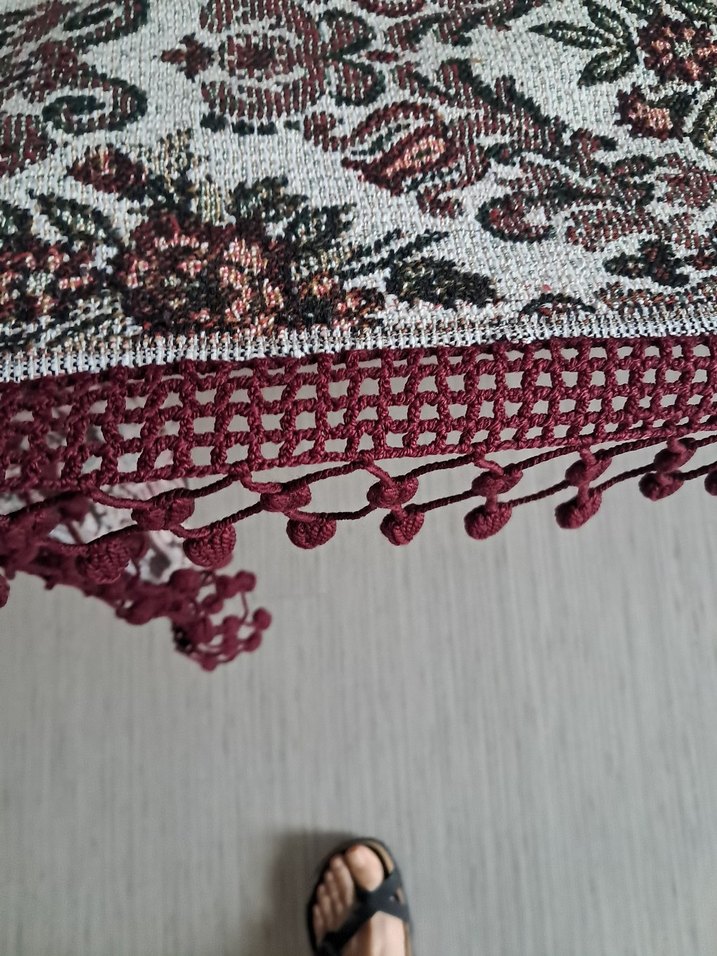 Vintage goblen kumaş örtü 1.70x 205 - Görsel 3