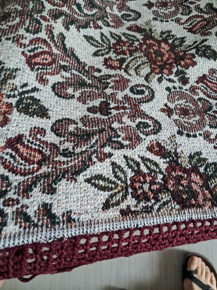 Vintage goblen kumaş örtü 1.70x 205 - Görsel 2