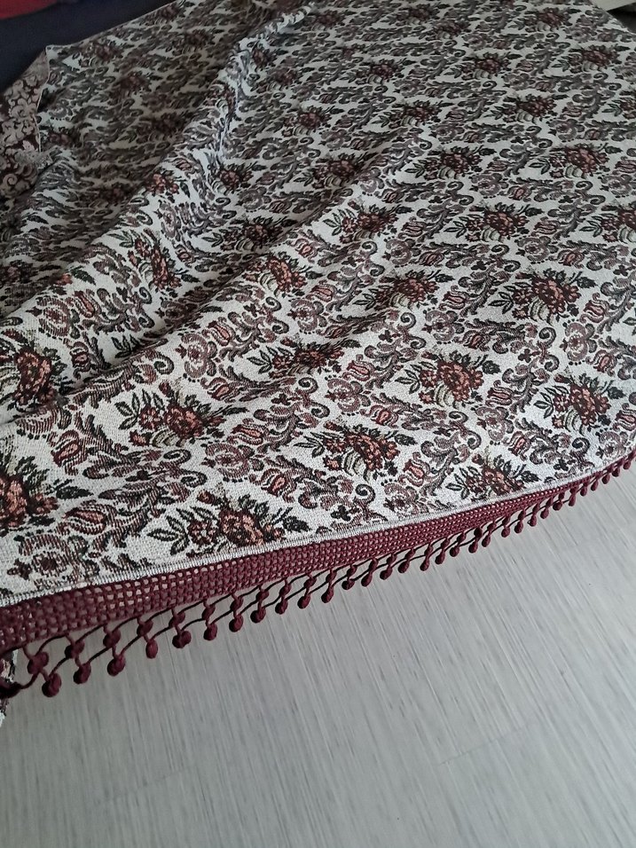 Vintage goblen kumaş örtü 1.70x 205 - Görsel 5