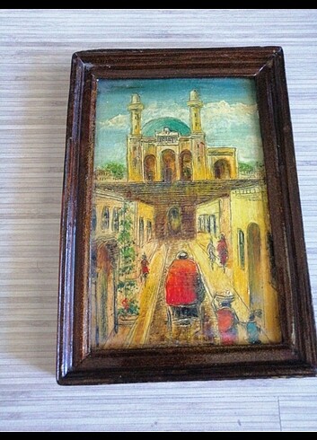  Beden Vintage Yağlı Boya Tablo (21x14. 5cm)