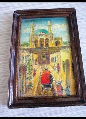  Beden çeşitli Renk Vintage Yağlı Boya Tablo (21x14. 5cm)