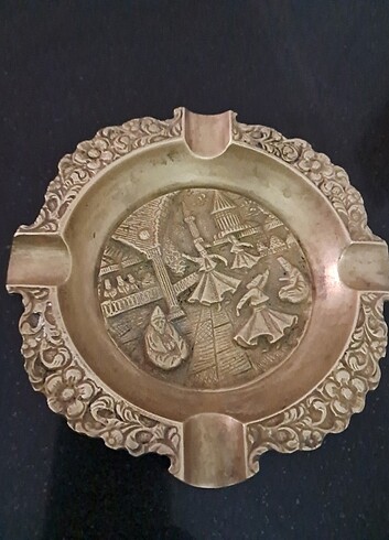 Vintage Pirinç Mevlana Semazen Küllük