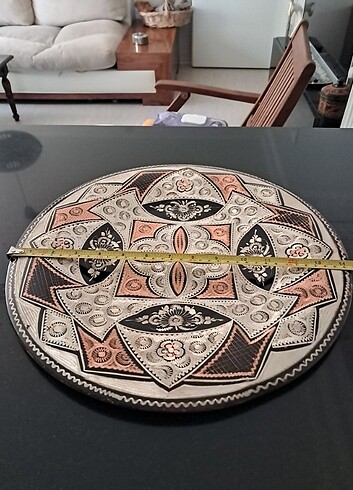  Beden Bakir İşlemeli Duvar Tabağı [37 cm]