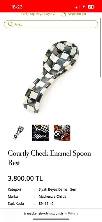 Mackenzie Childs Spoon Rest
