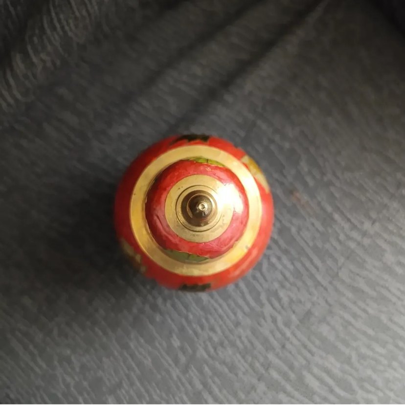 Vintage Kapaklı Pirinç Urna - Görsel 3