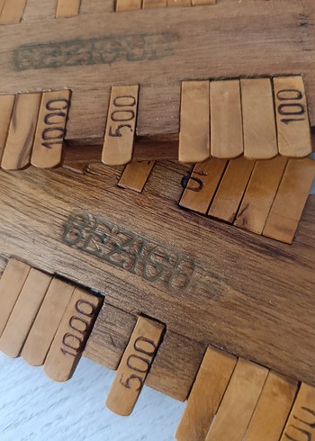 Beden Renk Vintage Ahşaptan Mamul Bezik Marközü