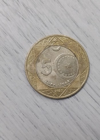 Beden 100. Yıl 5 TL - Çapaklı Hatalı Basım