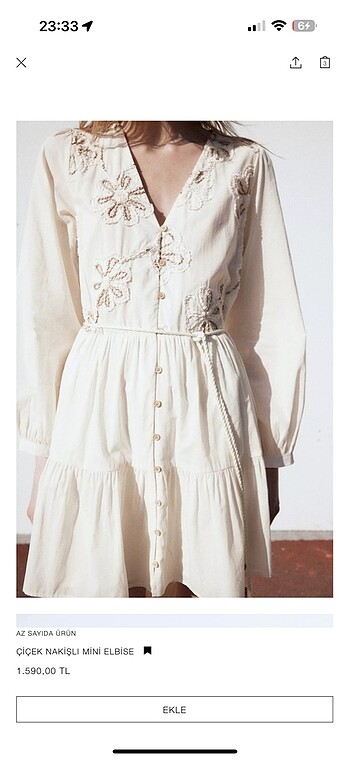 xs Beden Zara Elbise