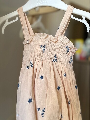 Zara Zara çiçek işlemeli salopet - tulum 3-6 ay