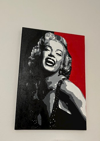 Kırmızı Siyah Marilyn Monroe Tablosu