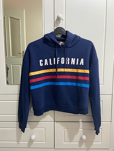 Koton Lacivert Kapüşonlu Sweatshirt