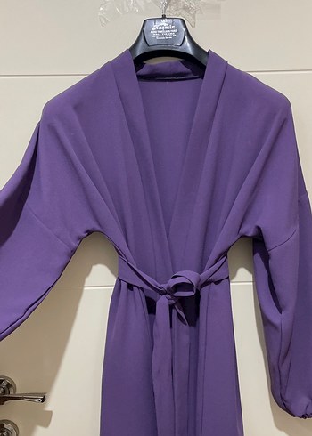 Mor Uzun Kollu Kadın Sabahlık - Görsel 2