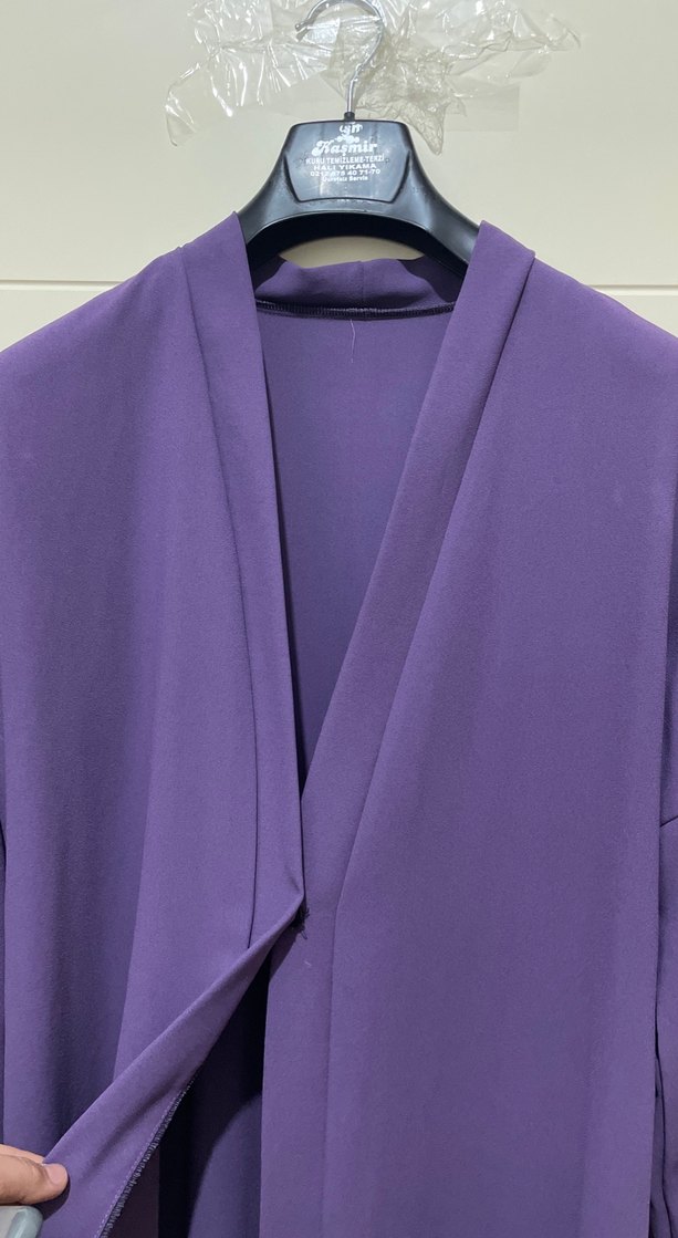 Mor Uzun Kollu Kadın Sabahlık - Görsel 3