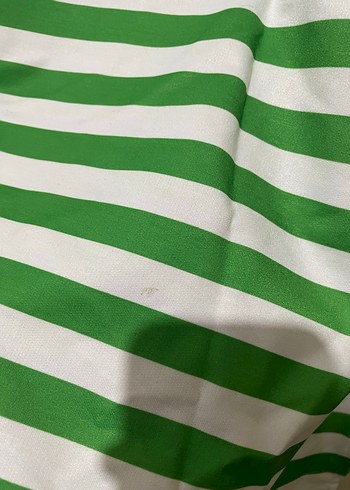 Yeşil Çizgili Uzun Kollu Kadın Gömlek - Görsel 2