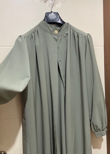 Gri Uzun Kollu Salaş Kadın Elbise - Görsel 2