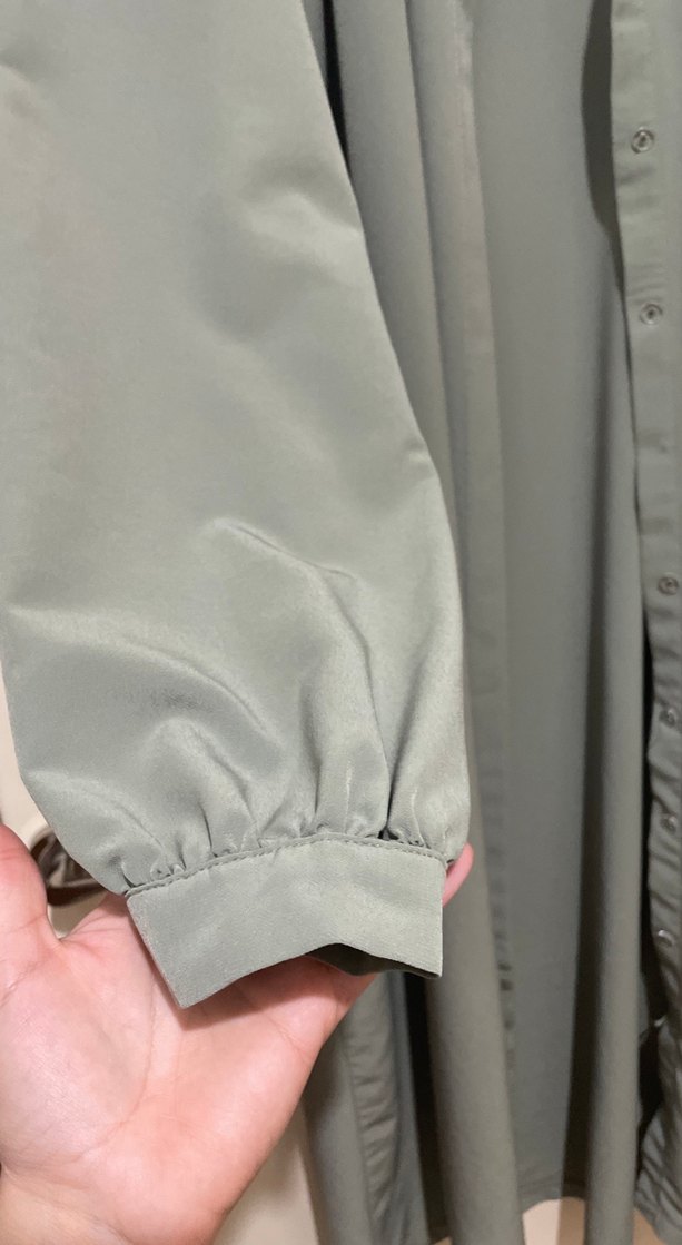 Gri Uzun Kollu Salaş Kadın Elbise - Görsel 3