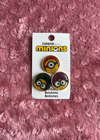 Renkli Minions Düğmeler