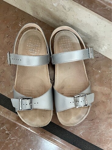 35,5 Beden gri Renk Clarks Gümüş Sandalet