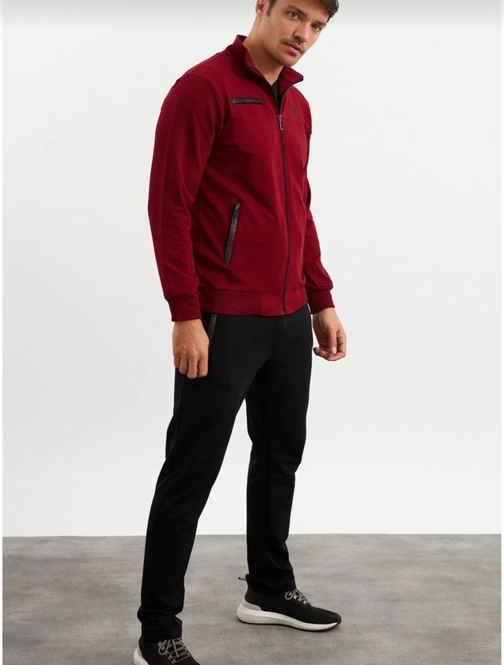 Sıfır Etiketli Erkek Eşofman Takımı  Bordo  Büyük Beden 3XL - Görsel 2