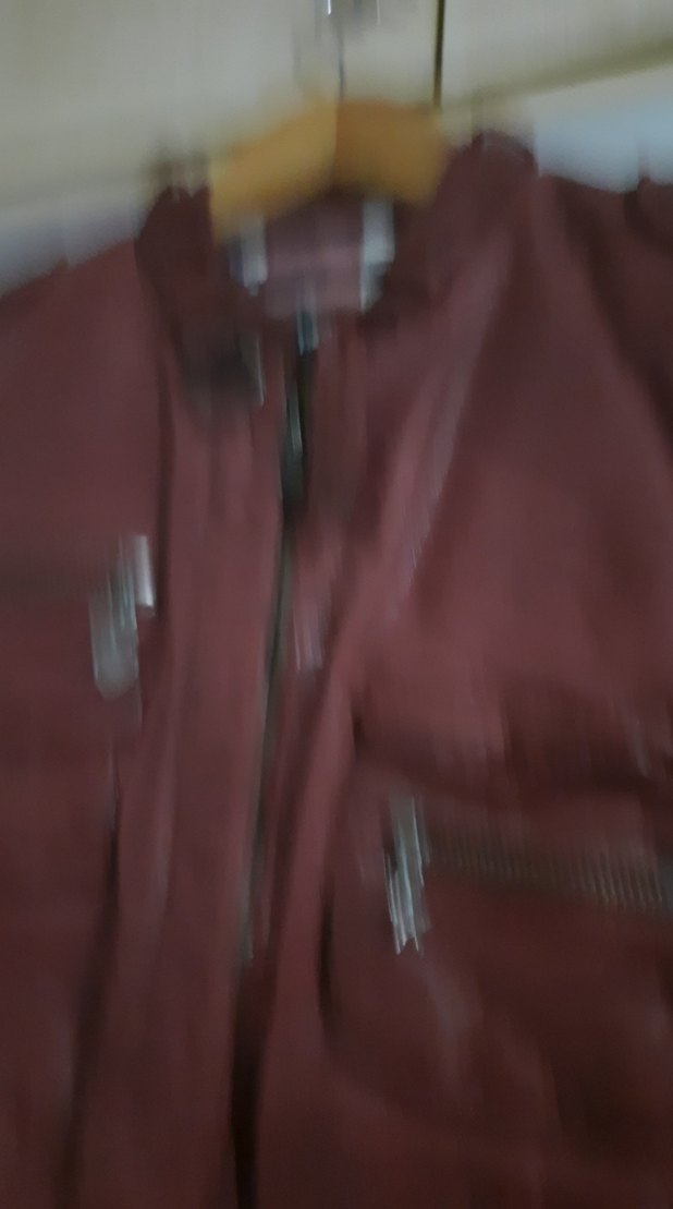 Bordo Kadın Deri Biker Ceket - Görsel 3