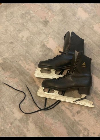 Deri Siyah Bağcıklı Korumalı Buz Pateni - Görsel 5