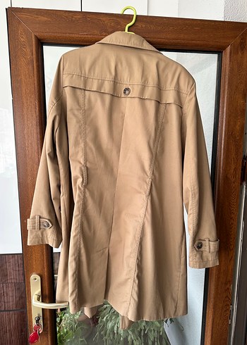 Bej Düğmeli Kadın Trençkot - Görsel 2