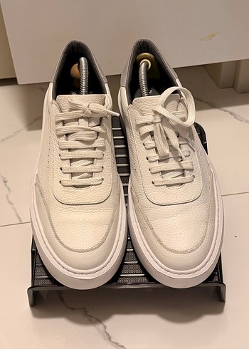 Tergan Minimal Beyaz Deri Sneaker