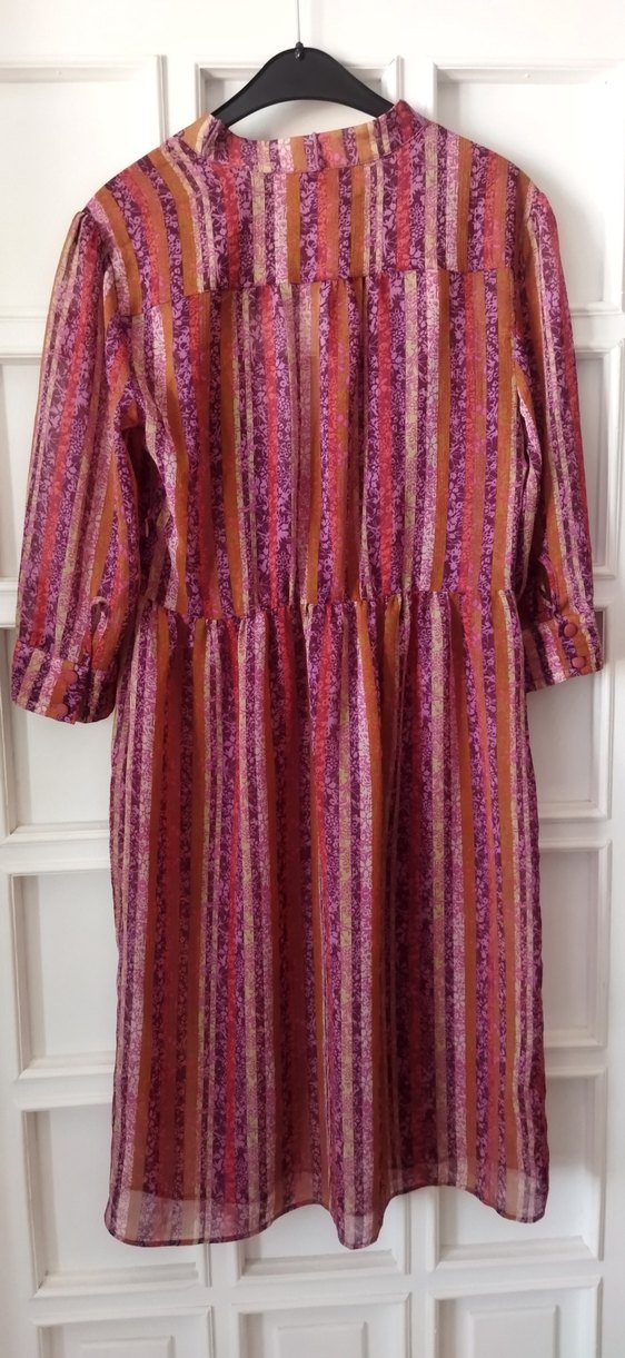 Renkli Fırfırlı Bohem Plaj Elbise - Görsel 4