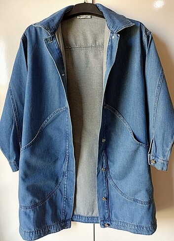 Kot ceket denim tesettür 