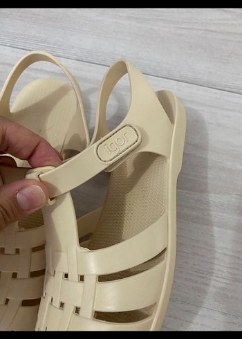 kız çocuk erkek çocuk igor sandalet krem renk - Görsel 2