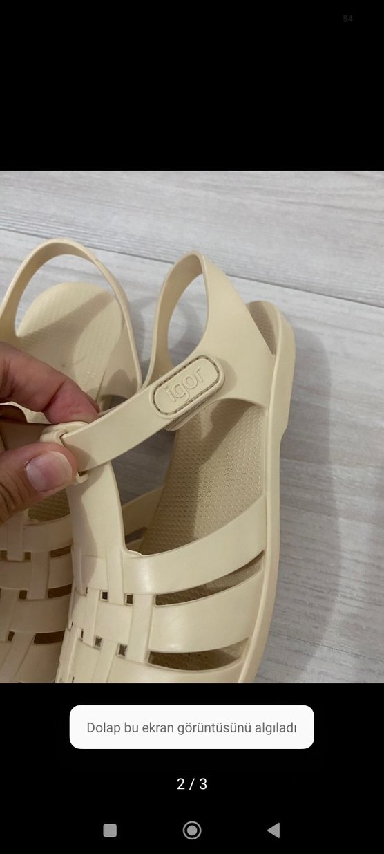 kız çocuk erkek çocuk igor sandalet krem renk - Görsel 2