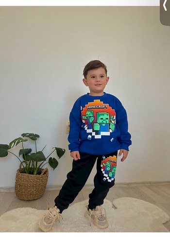 Minecraft Desenli Erkek Çocuk Eşofman Takımı