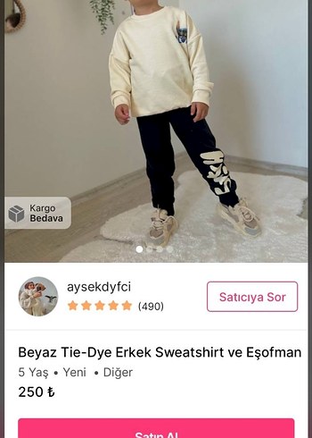 Beyaz Tie-Dye Erkek Sweatshirt ve Eşofman