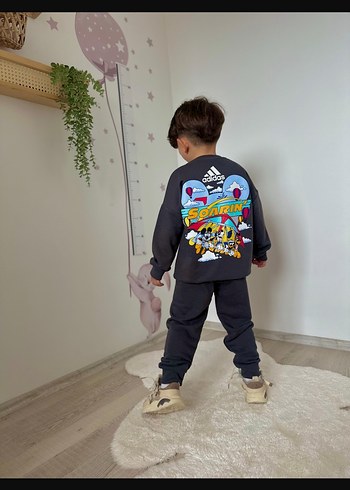 Erkek Çocuk Gri Puff Sweatpant