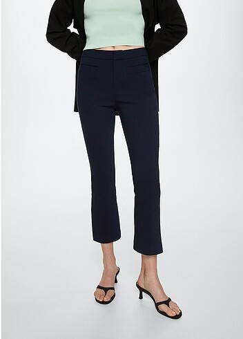 Mango Cropped Flare Pantolon