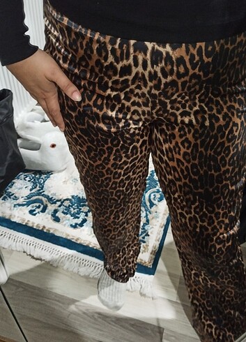 40 Beden Leopar pantolon