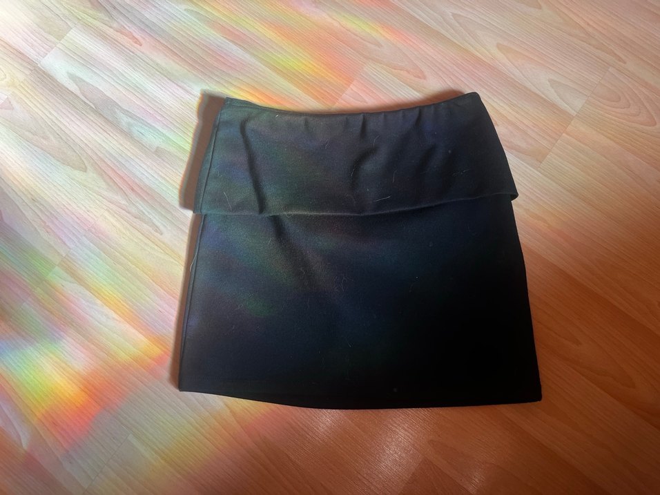 Kadın Siyah Likralı Mini Etek - Görsel 2