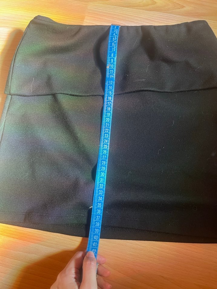 Kadın Siyah Likralı Mini Etek - Görsel 4