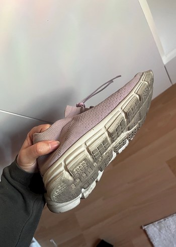 Lila Bağcıklı Bez Spor Ayakkabı - Görsel 4