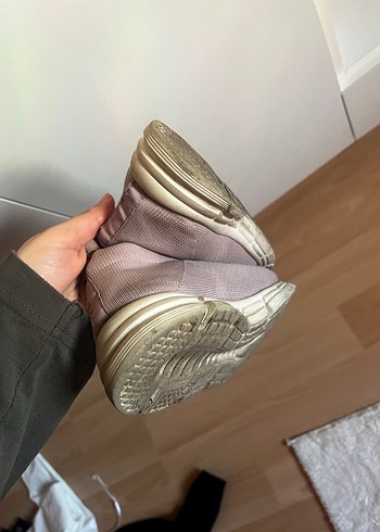 Lila Bağcıklı Bez Spor Ayakkabı - Görsel 3