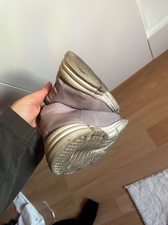 Lila Bağcıklı Bez Spor Ayakkabı - Görsel 3