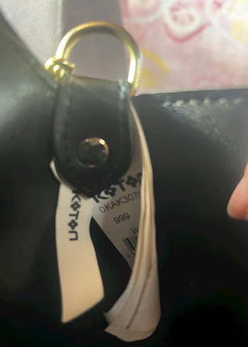 Altın Zincir Askılı Siyah Şık Çanta - Görsel 5