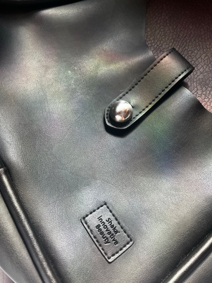 Siyah Deri Tokalı Kadın Çanta - Görsel 3